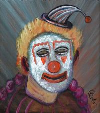 SANDY THE CLOWN by James Bingham at Ross's Online Art Auctions