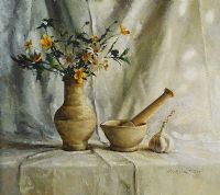 STILL LIFE, VASE OF FLOWERS by Mark O'Neill at Ross's Online Art Auctions