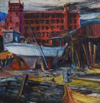 BACKWATER, BELFAST by Arthur Campbell ARUA at Ross's Online Art Auctions
