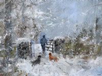 WINTER WALK, CLANDEBOYE AVENUE, HELEN'S BAY by Tom Kerr at Ross's Online Art Auctions