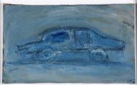 BLUE CAR by Basil Blackshaw HRHA HRUA at Ross's Online Art Auctions
