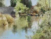 RIVER NEAR DRUMBEG by George C. Morrison RUA at Ross's Online Art Auctions