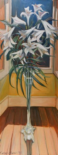 STILL LIFE LILIES by Gerard Byrne at Ross's Online Art Auctions
