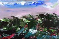 STORM ON THE ANTRIM COAST by Patricia Cleland Clark at Ross's Online Art Auctions