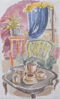 TEA FOR TWO by M. Shields at Ross's Online Art Auctions