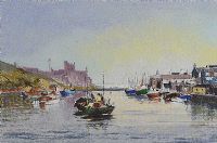 FISHING BOATS IN A HARBOUR by Irish School at Ross's Online Art Auctions