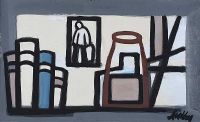 STILL LIFE, BOOKS & BOTTLES by Markey Robinson at Ross's Online Art Auctions