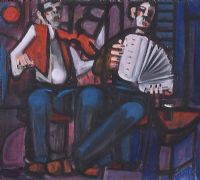 THE ACCORDION PLAYER by George Dunne at Ross's Online Art Auctions