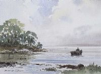 ON LOUGH NEAGH by David Long UWS at Ross's Online Art Auctions