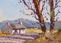 IRISH COTTAGE by Samuel McLarnon UWS at Ross's Online Art Auctions