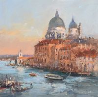 THE GONDOLA RIDE, VENICE by Colin Gibson at Ross's Online Art Auctions