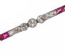 DIAMOND AND RUBY BAR BROOCH at Ross's Online Art Auctions
