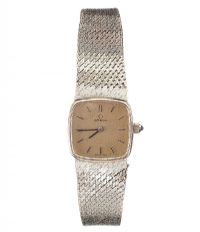 LADY'S 9CT WHITE GOLD OMEGA WRIST WATCH at Ross's Online Art Auctions
