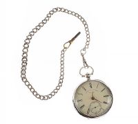 STERLING SILVER POCKET WATCH at Ross's Online Art Auctions