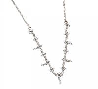 14CT WHITE GOLD AND DIAMOND NECKLACE at Ross's Online Art Auctions