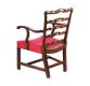 ANTIQUE MAHOGANY LADDER BACK CHAIR at Ross's Online Art Auctions