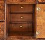 QUEEN ANNE OYSTER VENEERED TWO DOOR CABINET ON STAND at Ross's Online Art Auctions