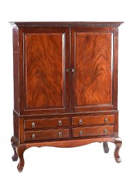 ANTIQUE MAHOGANY TWO DOOR CABINET at Ross's Online Art Auctions