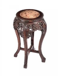 CHINESE CHERRYWOOD PLANTSTAND at Ross's Online Art Auctions