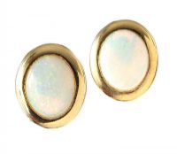 9CT GOLD OPAL EARRINGS at Ross's Online Art Auctions