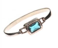 STERLING SILVER BLUE BANGLE at Ross's Online Art Auctions
