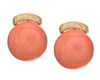 18CT GOLD AND CORAL EARRINGS at Ross's Online Art Auctions