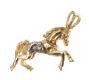 9CT GOLD AND CUBIC ZIRCONIA HORSE PENDANT at Ross's Online Art Auctions