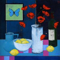 FLOWERS & FRUIT & WINE by David Gordon Hughes at Ross's Online Art Auctions