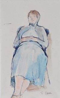 SEATED LADY by Tom Carr HRHA HRUA at Ross's Online Art Auctions