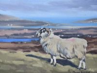 RAM IN A DONEGAL LANDSCAPE by Marina Hamilton at Ross's Online Art Auctions