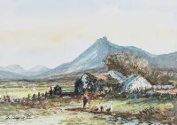 COTTAGE IN THE GLENS by William Cunningham at Ross's Online Art Auctions