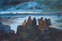 FISHER FOLK, WEST OF IRELAND by Markey Robinson at Ross's Online Art Auctions