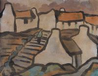 VILLAGE STEPS by Markey Robinson at Ross's Online Art Auctions