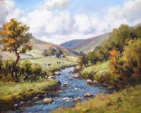 RIVER IN THE GLENS by Charles McAuley at Ross's Online Art Auctions