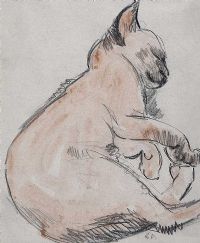SUZY SLEEPING by Gerard Dillon at Ross's Online Art Auctions