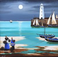 WATCHING & WAITING, DONAGHADEE by J.P. Rooney at Ross's Online Art Auctions