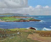 HORN HEAD & SHEEPHAVEN BAY, COUNTY DONEGAL by Robert Taylor Carson RUA at Ross's Online Art Auctions