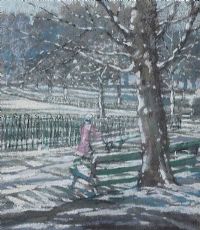 OUT FOR A WALK IN BOTANIC GARDENS by Kieran McGoran at Ross's Online Art Auctions