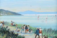 ON THE COASTAL PATH AT CARNALEA by Cupar Pilson at Ross's Online Art Auctions