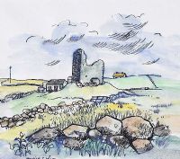 COTTAGE & RUIN by Maurice Canning Wilks ARHA RUA at Ross's Online Art Auctions