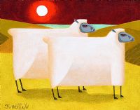 MOONLIGHT SHEEP by Graham Knuttel at Ross's Online Art Auctions