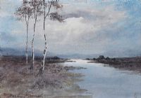 THREE TREES IN THE BOG, CONNEMARA by William Percy French at Ross's Online Art Auctions