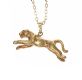9CT GOLD PANTHER PENDANT AND CHAIN at Ross's Online Art Auctions