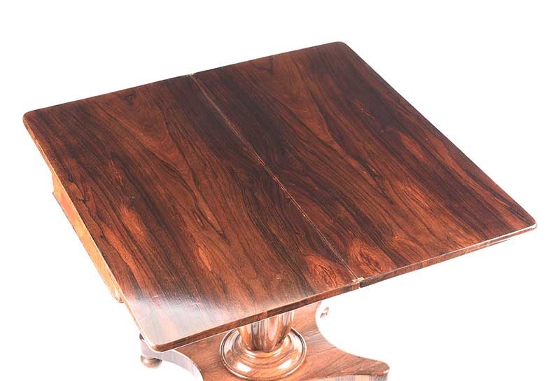 VICTORIAN ROSEWOOD TURN OVER LEAF TEA TABLE at Ross's Online Art Auctions