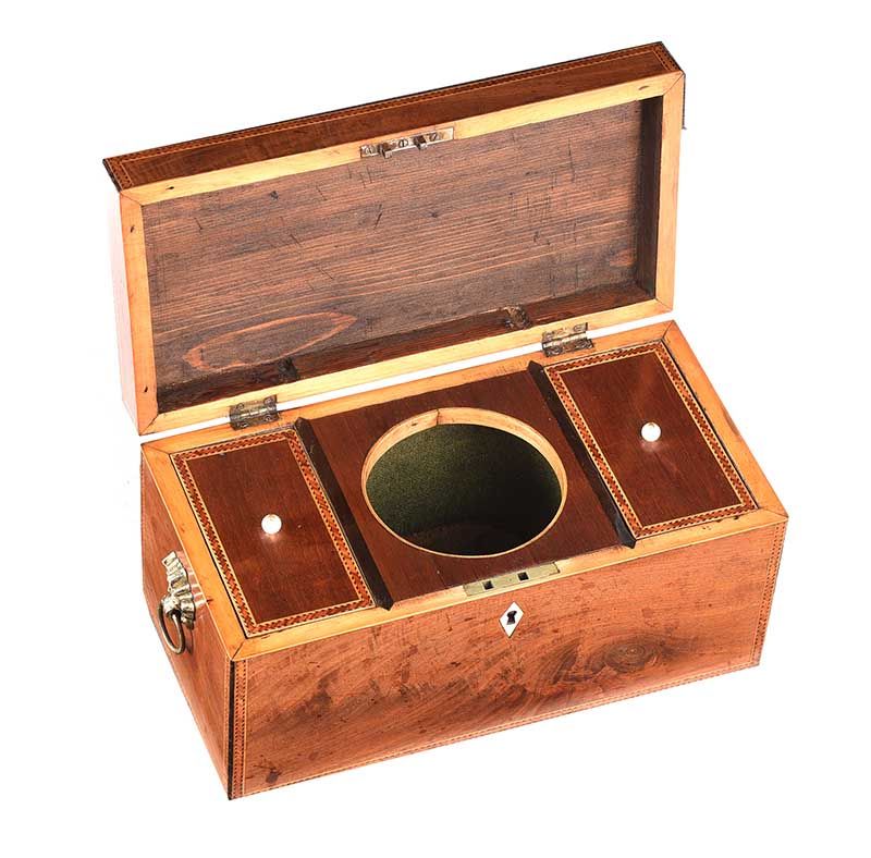 ANTIQUE INLAID TEA CADDY at Ross's Online Art Auctions