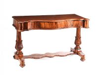 WILLIAM IV SERPENTINE FRONT SIDE TABLE at Ross's Online Art Auctions