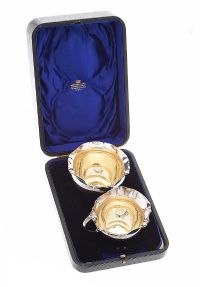 CASED SILVER CREAM AND SUGAR at Ross's Online Art Auctions