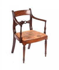 REGENCY MAHOGANY ARM CHAIR at Ross's Online Art Auctions