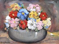 STILL LIFE, BOWL OF FLOWERS by Gladys Maccabe HRUA at Ross's Online Art Auctions