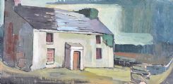 VACANT COTTAGE, CARRIGART, DONEGAL by Robert Taylor Carson RUA at Ross's Online Art Auctions